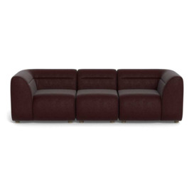Heal's Lilli 3 Seater Sofa Smart Luxe Velvet Acorn Natural Beech Feet - thumbnail 1