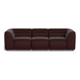 Heal's Lilli 3 Seater Sofa Smart Luxe Velvet Acorn Natural Beech Feet