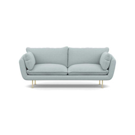 Heal's Allora 3 Seater Sofa Brushed Cotton Mist Brass Feet - Heal's UK Furniture