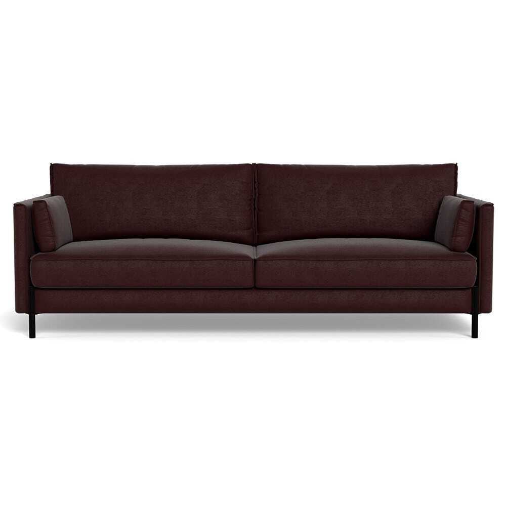 Heal's Tortona 4 Seater Sofa Smart Luxe Velvet Acorn Black Feet - image 1
