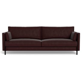 Heal's Tortona 4 Seater Sofa Smart Luxe Velvet Acorn Black Feet