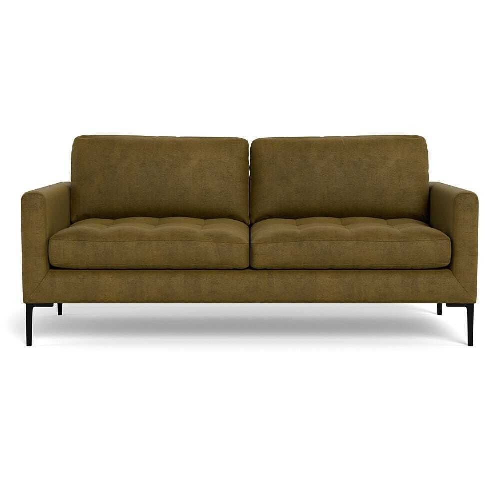 Heal's Eton 3 Seater Sofa Smart Luxe Velvet Peridot Black Feet - image 1