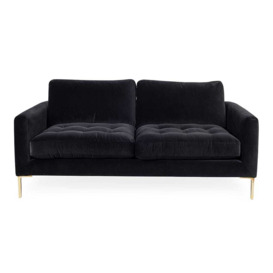 Heal's Eton 3 Seater Sofa Smart Luxe Velvet Peridot Black Feet - thumbnail 2
