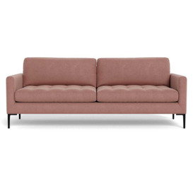 Heal's Eton 4 Seater Sofa Smart Luxe Velvet Dusky Pink Black Feet
