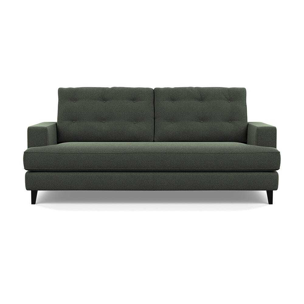 Heal's Mistral 3 Seater Sofa Textured Boucle Fern Black Feet - image 1