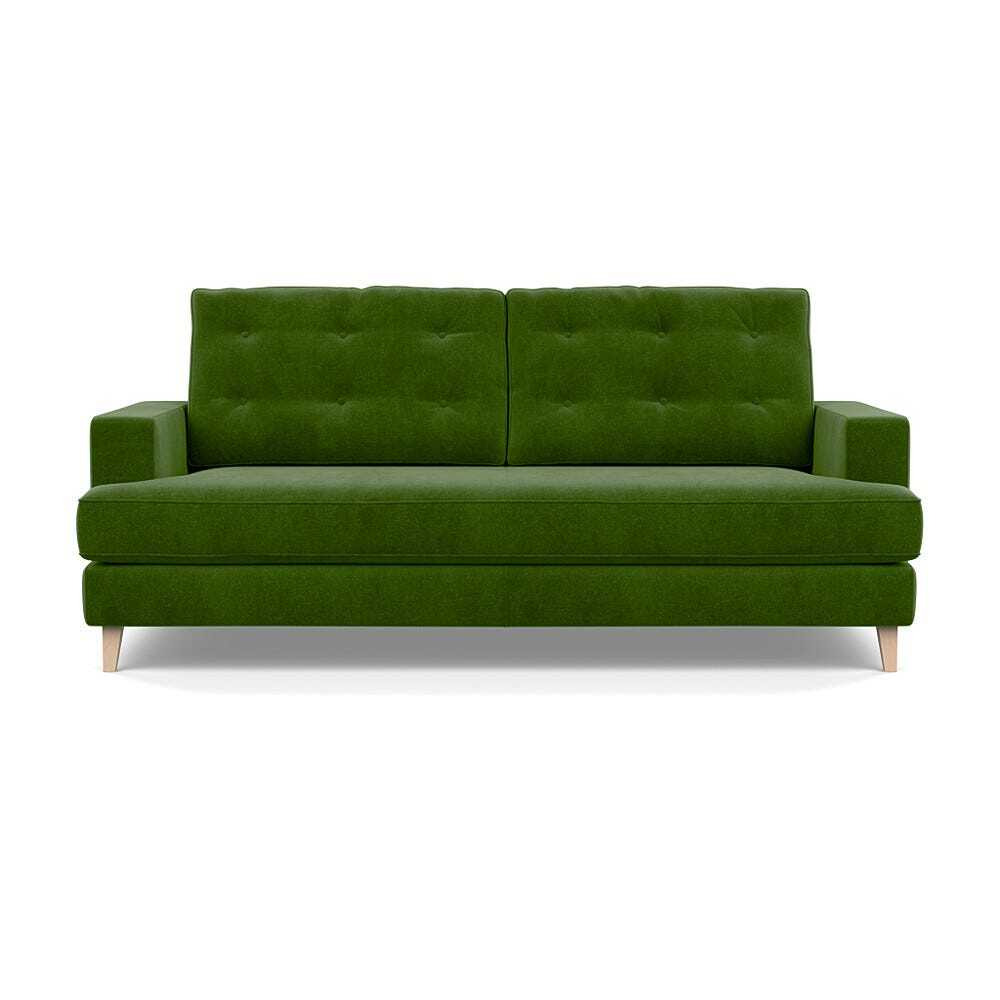 Heal's Mistral 3 Seater Sofa Smart Luxe Velvet Grass Natural Feet - image 1