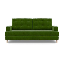 Heal's Mistral 3 Seater Sofa Smart Luxe Velvet Grass Natural Feet - thumbnail 1