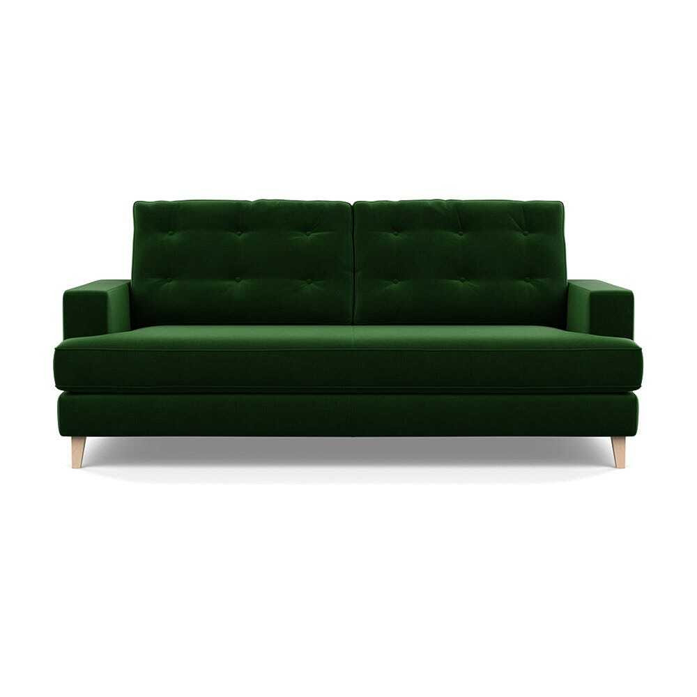 Heal's Mistral 3 Seater Sofa Smart Velvet Forest Natural Feet - image 1