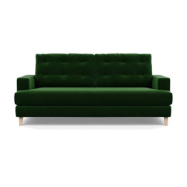 Heal's Mistral 3 Seater Sofa Smart Velvet Forest Natural Feet - Heal's UK Furniture