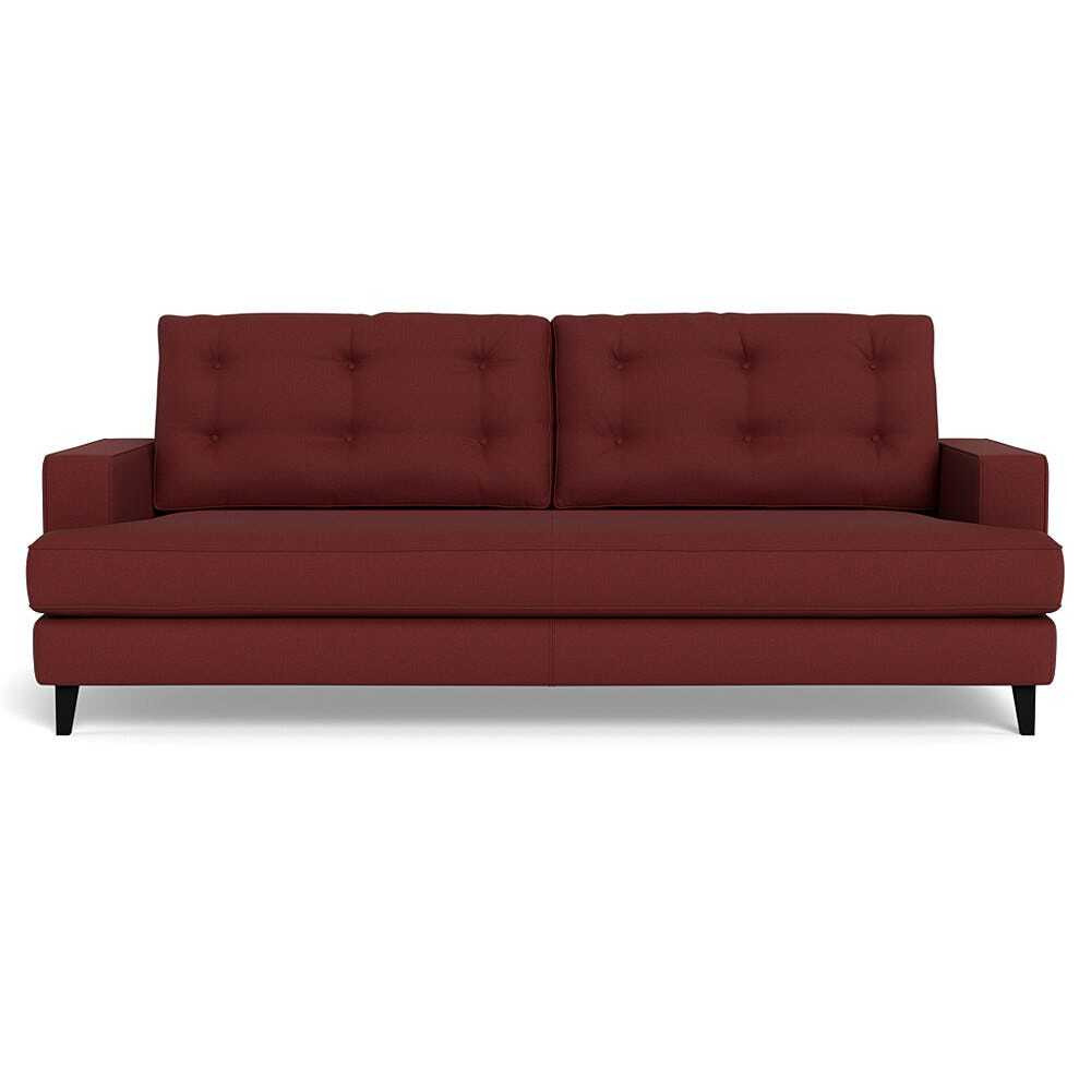 Heal's Mistral 4 Seater Sofa Capelo Linen-Cotton Etruscan Red Black Feet - image 1