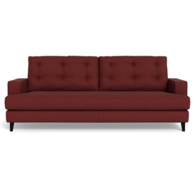 Heal's Mistral 4 Seater Sofa Capelo Linen-Cotton Etruscan Red Black Feet