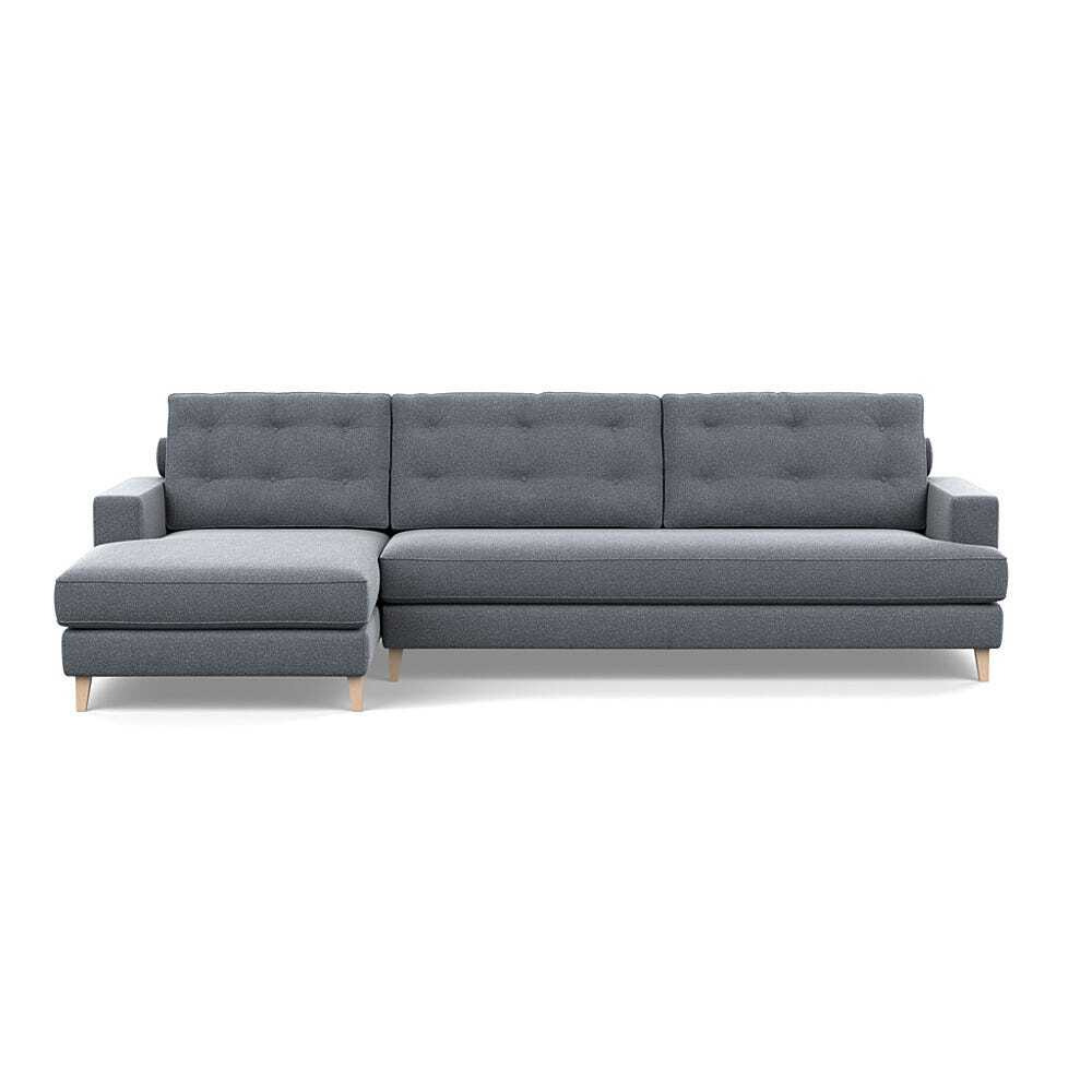 Heal's Mistral Left Hand Facing Corner Sofa Textured Boucle Steel Natural Feet - image 1