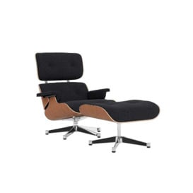 Vitra Eames Lounge Chair & Ottoman Am Cherry New Dims Anthracite Black 05 Felt - thumbnail 1