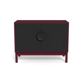Heal's Tinta Small Sideboard Red Stain Carcass Black Stain Doors