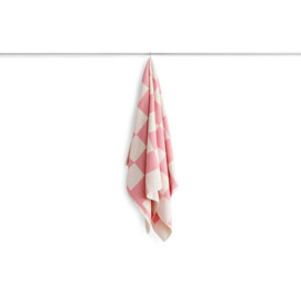 Hay Check Bath Towel Pink