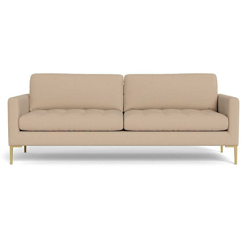 Heal's Eton 4 Seater Sofa Capelo Linen-Cotton Bamboo Brass Feet - image 1