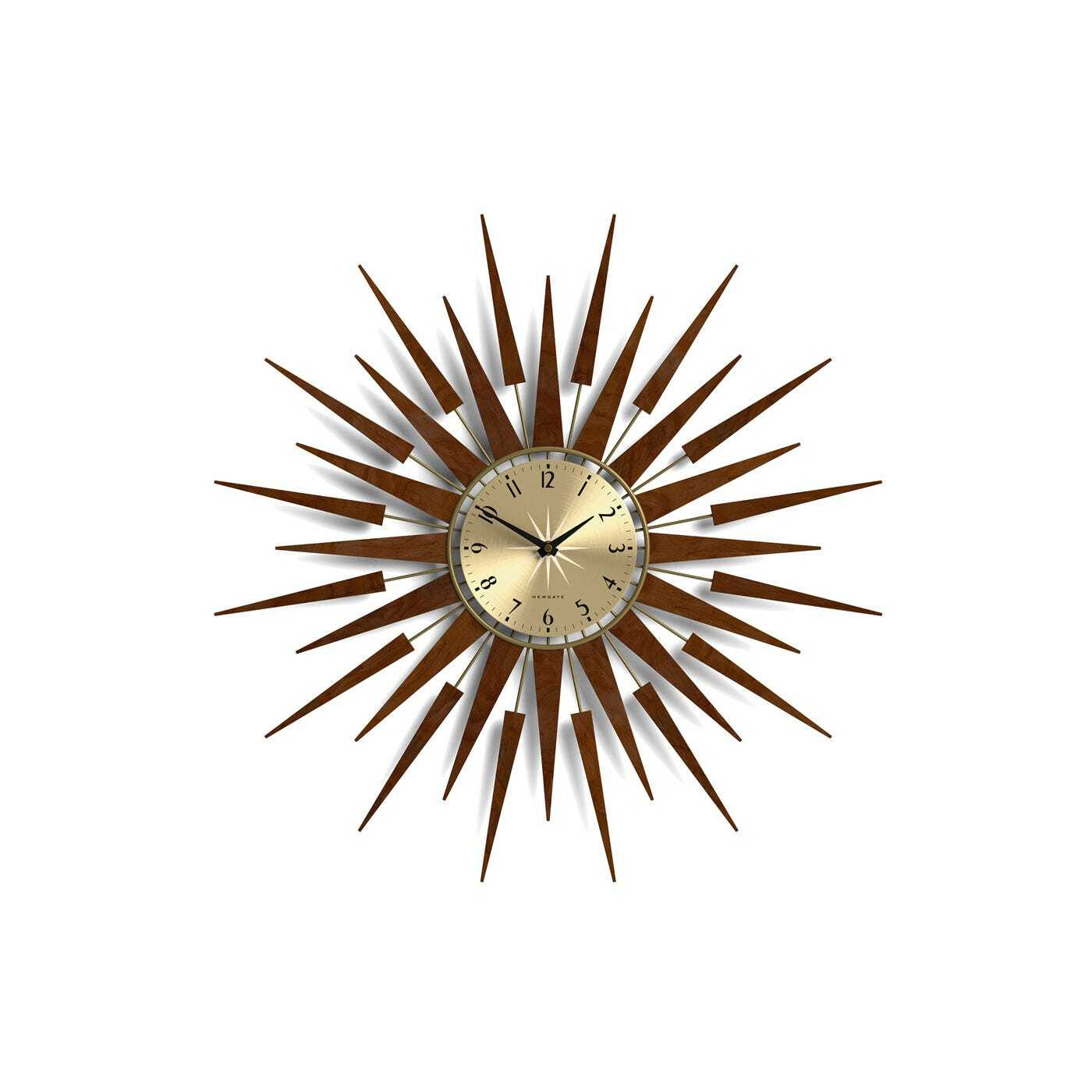 Newgate Pluto Starburst Gold Wall Clock - image 1