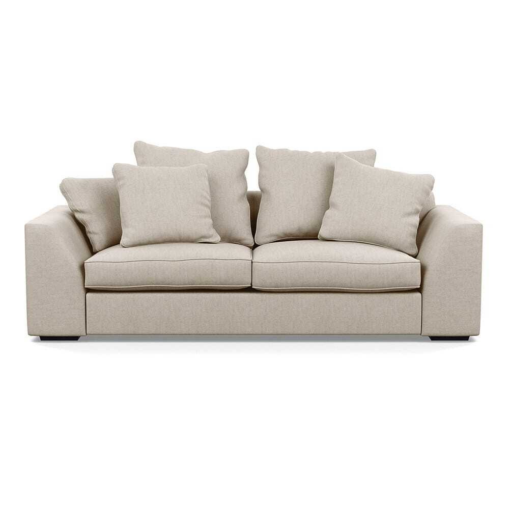 Heal's Cumulus 4 Seater Sofa In Broad Weave Putty With Black Feet