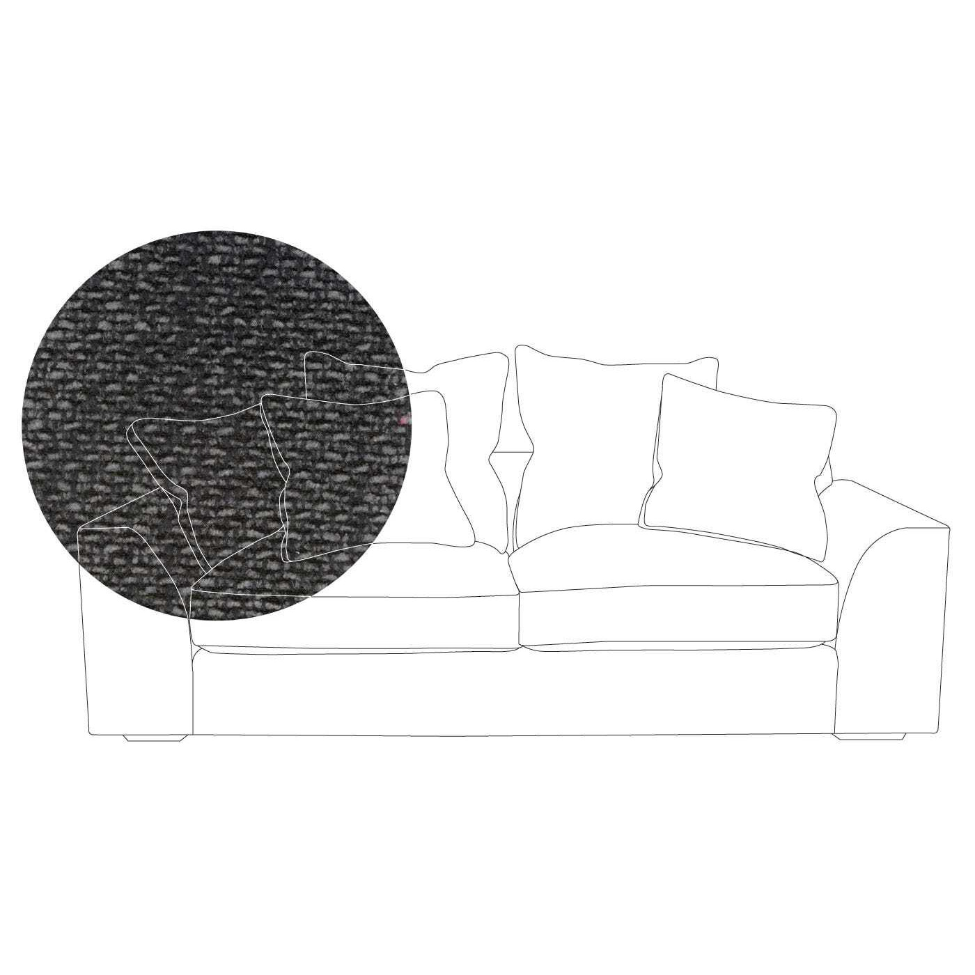 Heal's Cumulus 4 Seater Sofa In Texture Soot With Black - Heal's UK Furniture