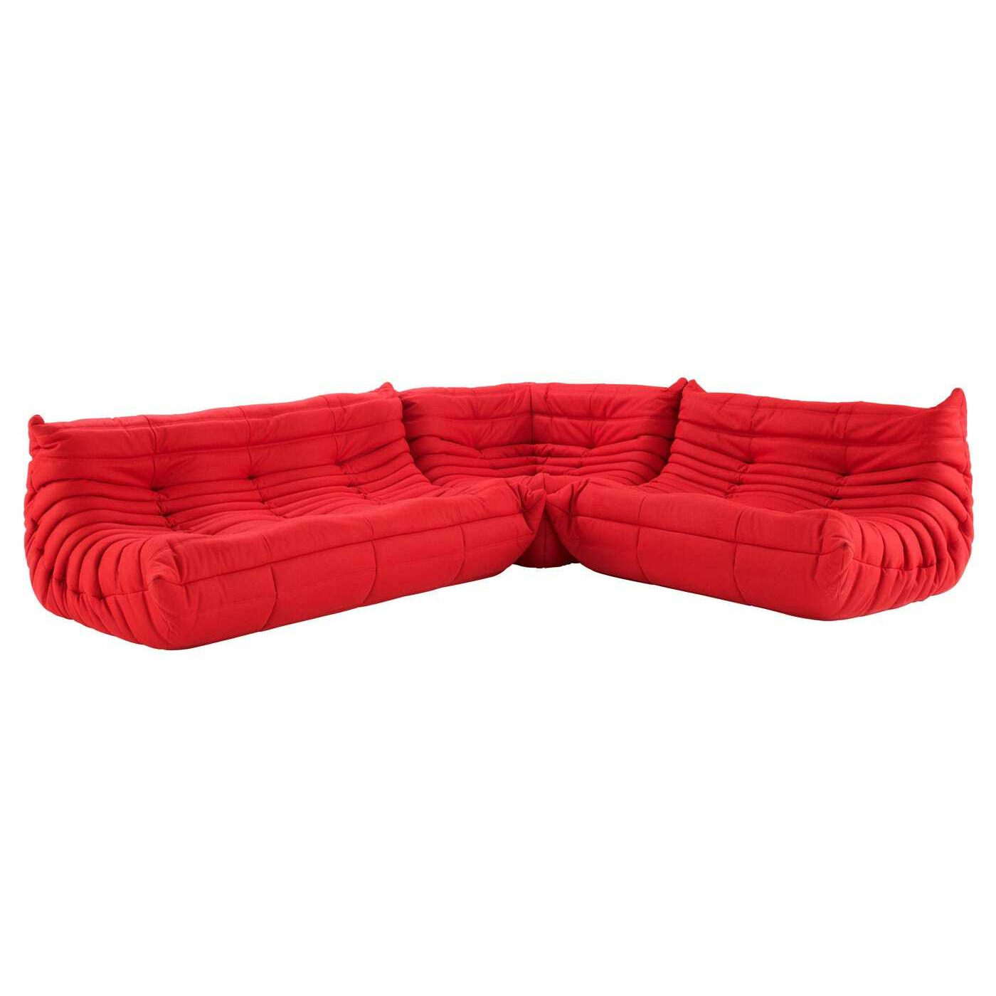 Ligne Roset Togo Modular Corner Alcantara Goya Red - Heal's UK Furniture - image 1