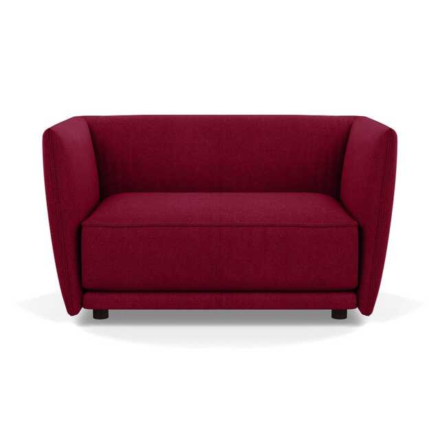 Heal's Valley Loveseat St Moritz Red Walnut Stain Feet - image 1