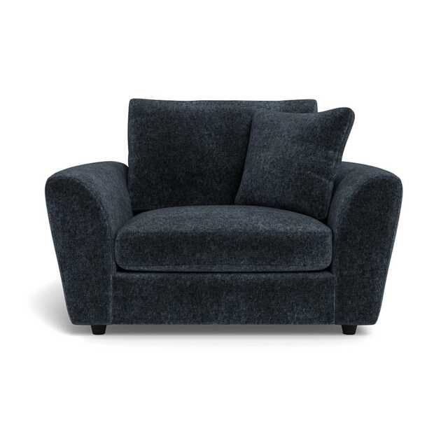 Heal's Snooze Loveseat Boucle Velvet Space Black Feet