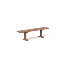 Heal's Lisbon Bench 220x35cm Smoked Oak Natural Edge Filled