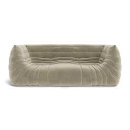Ligne Roset Togo Medium Settee in Alcantara Sea Sand