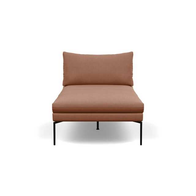 Heal's Matera Chaise Longue Siena Cotton Clay Black Feet
