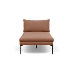 Heal's Matera Chaise Longue Siena Cotton Clay Black Feet