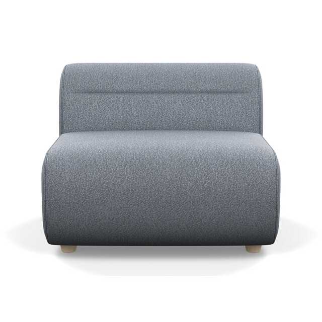 Heal's Lilli Large Single Module Chunky Boucle Steel Natural Beech Feet