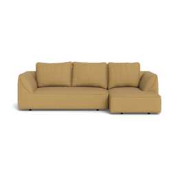 Heal's Morven Right Hand Facing Corner Chaise Sofa Boucle Tweed Citrine Black Feet