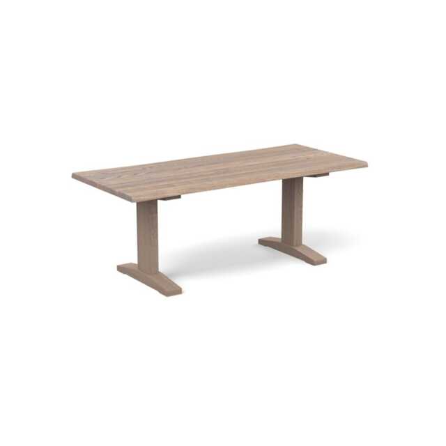 Heal's Lisbon Table 200x90cm Grey Oak Natural Edge Filled