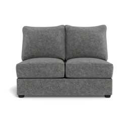 Heal's Tailor Double Armless Unit Melton Wool Shale Black Feet