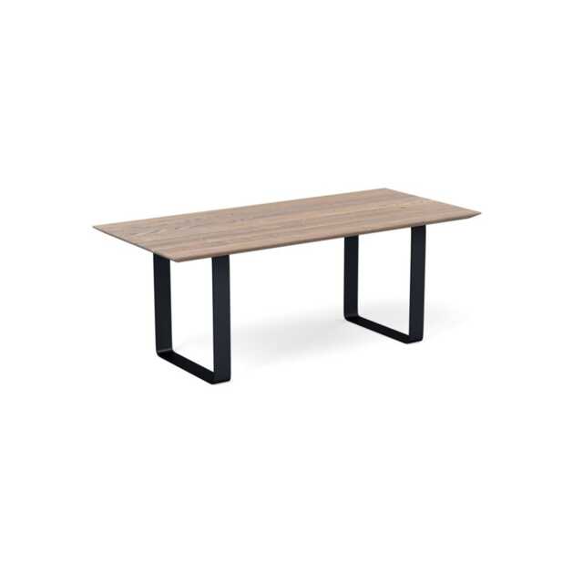 Heal's Prague Table 180x100cm Grey Oak Chamfered Edge Filled