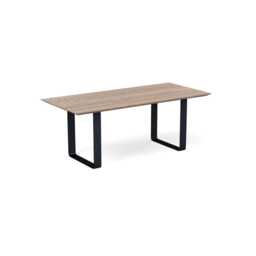 Heal's Prague Table 180x100cm Grey Oak Chamfered Edge Filled