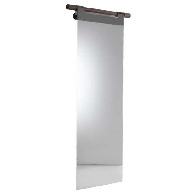 Porada Walnut Hook Hang Wall Mirror