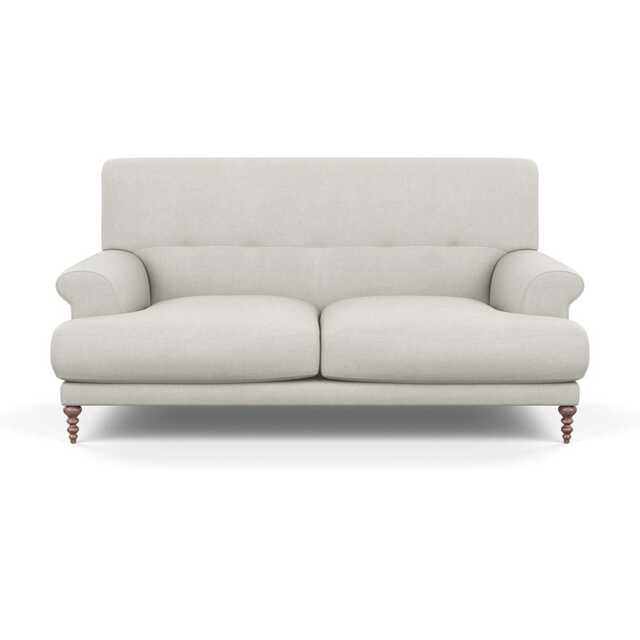 Scp Oscar 2 Seater Formal Sofa Capelo Linen-Cotton Sea Salt Walnut Feet