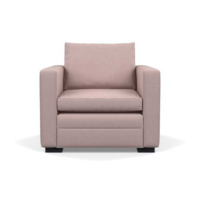 Heal's Palermo Armchair Siena Cotton Dusky Pink Black Feet - image 1