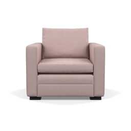 Heal's Palermo Armchair Siena Cotton Dusky Pink Black Feet