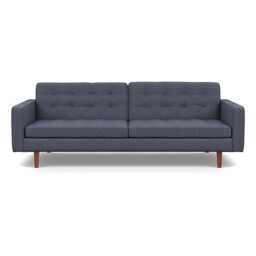 Heal's Hepburn 4 Seater Loop Boucle Navy Walnut - thumbnail 1