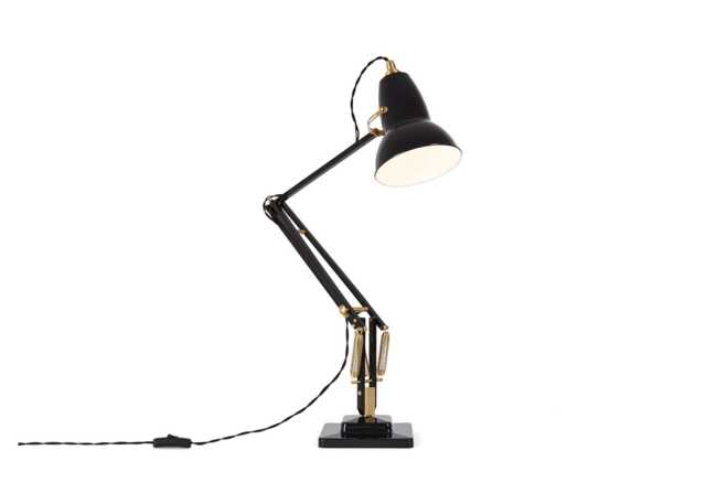 Anglepoise Original 1227 Brass Desk Lamp Jet Black - image 1