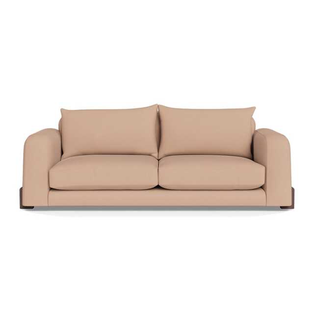 Heal's Nuvola 4 Seater Sofa Capelo Linen-Cotton Rosedale Walnut Stained Feet