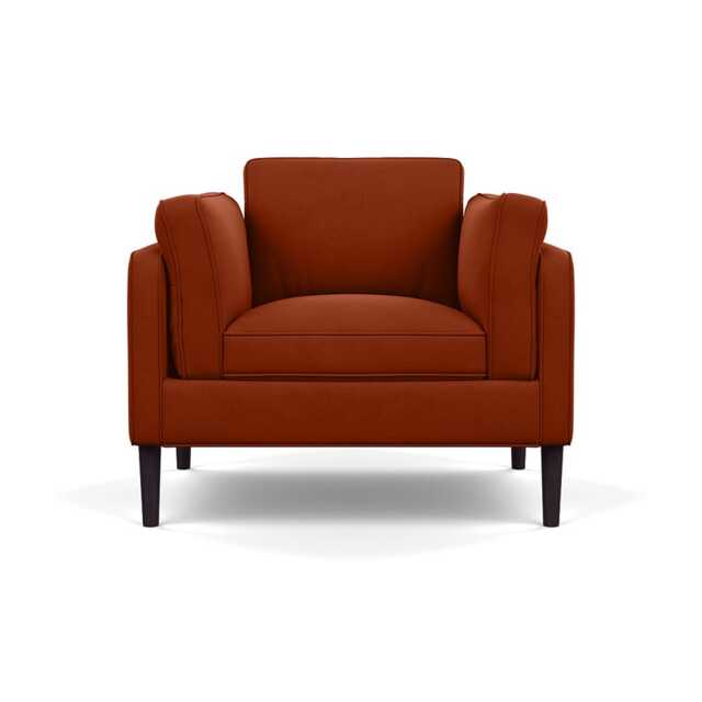 Heal's Sonno Armchair Nobilis Velvet Rust Wenge Black Feet - image 1