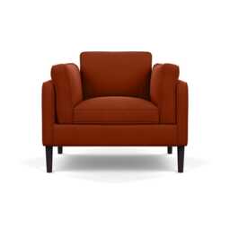 Heal's Sonno Armchair Nobilis Velvet Rust Wenge Black Feet