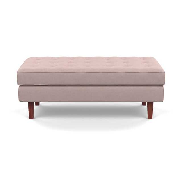 Heal's Hepburn Ottoman Siena Cotton Dusky Pink Walnut - image 1
