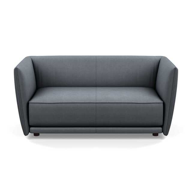 Heal's Valley 2 Seater Sofa Siena Cotton Shale Grey Walnut Stain Feet - image 1
