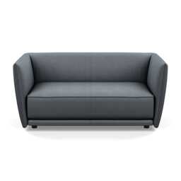 Heal's Valley 2 Seater Sofa Siena Cotton Shale Grey Walnut Stain Feet