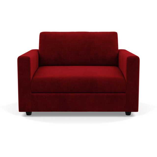 Heal's Nimbus II Loveseat Smart Luxe Velvet Mulberry Black Feet