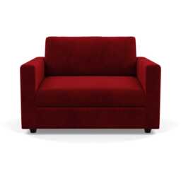 Heal's Nimbus II Loveseat Smart Luxe Velvet Mulberry Black Feet